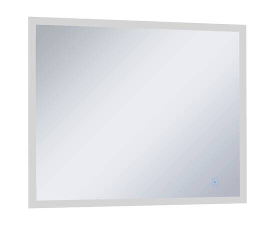 Oglindă cu led de perete de baie cu senzor tactil, 80 x 60 cm, 3 image