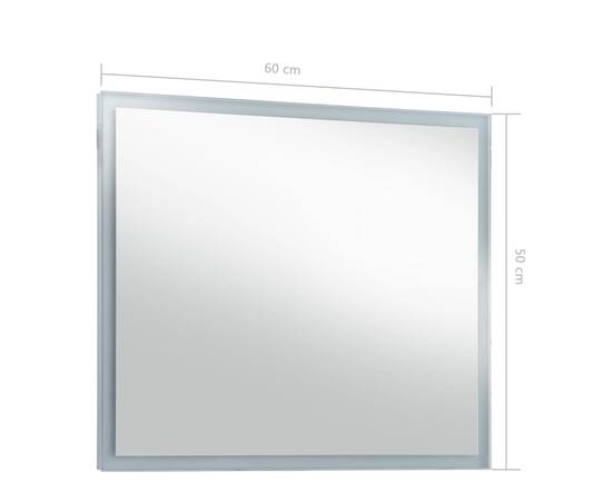 Oglindă cu led de perete pentru baie, 60 x 50 cm, 8 image
