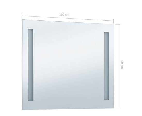 Oglindă de perete de baie cu led, 100 x 60 cm, 7 image