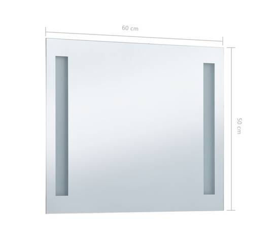 Oglindă de perete de baie cu led, 60 x 50 cm, 7 image