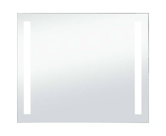 Oglindă de perete de baie cu led, 80 x 60 cm, 2 image