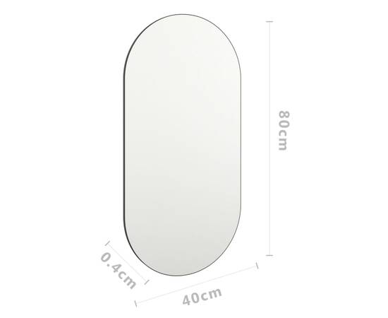 Oglindă, 80x40 cm, sticlă, 6 image
