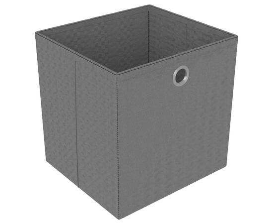 Raft expunere, 12 cuburi + cutii, gri, 103x30x141 cm, textil, 8 image