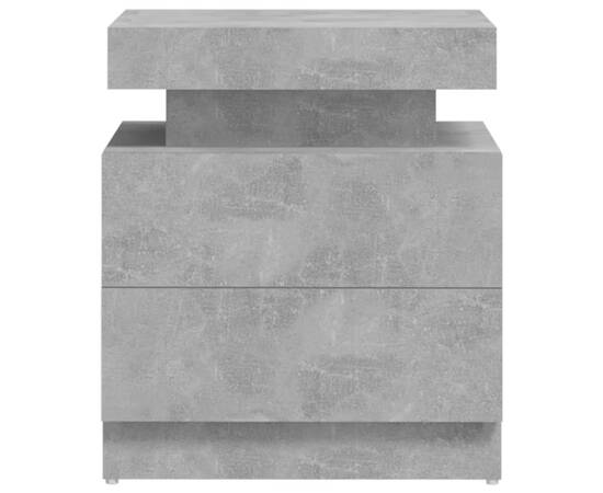 Noptieră, gri beton, 45x35x52 cm, pal, 4 image
