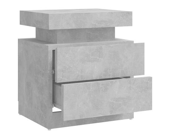 Noptieră, gri beton, 45x35x52 cm, pal, 6 image
