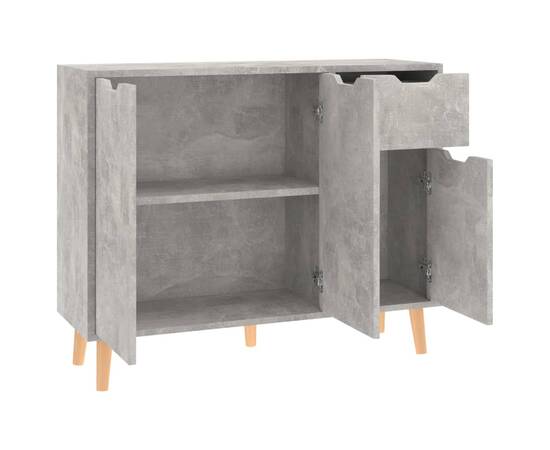 Servantă, gri beton, 90x30x72 cm, pal, 6 image
