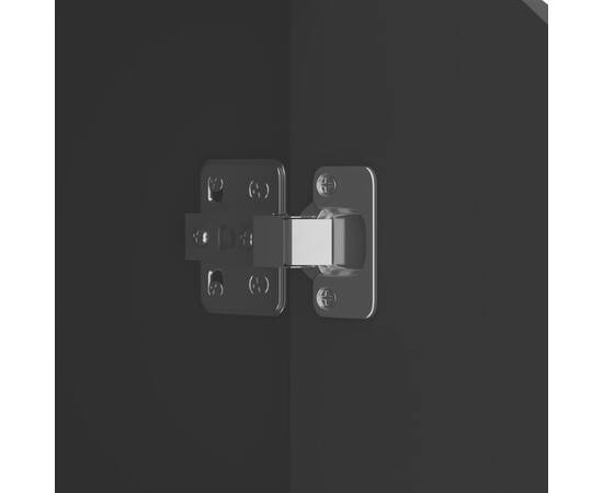 Servantă, negru extralucios, 60x30x72 cm, pal, 3 image