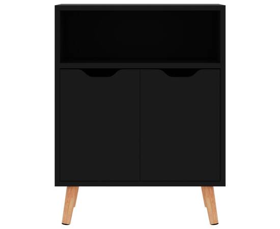 Servantă, negru extralucios, 60x30x72 cm, pal, 4 image