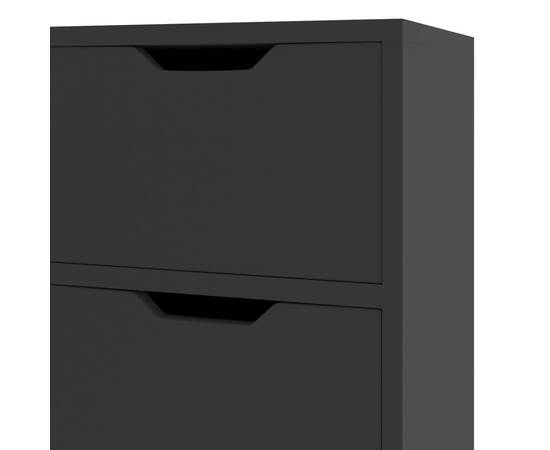 Servantă, negru extralucios, 90x30x72 cm, pal, 7 image