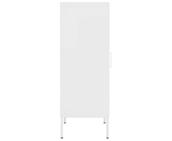 Dulap de depozitare, alb, 42,5x35x101,5 cm, oțel, 5 image