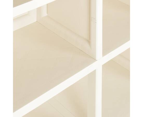 Dulap din plastic, 79x43x125 cm, alb, design de lemn, 3 image