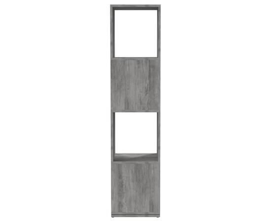 Dulap rotativ, gri beton, 34,5x34,5x147,5 cm, pal, 5 image