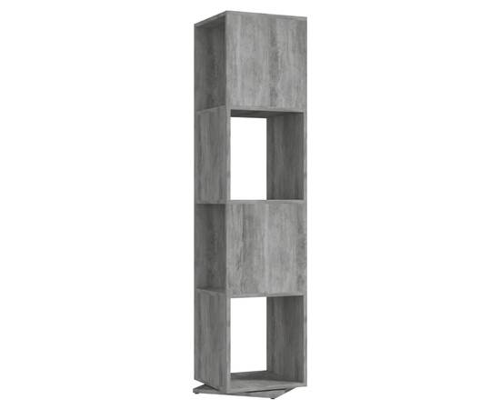 Dulap rotativ, gri beton, 34,5x34,5x147,5 cm, pal, 2 image