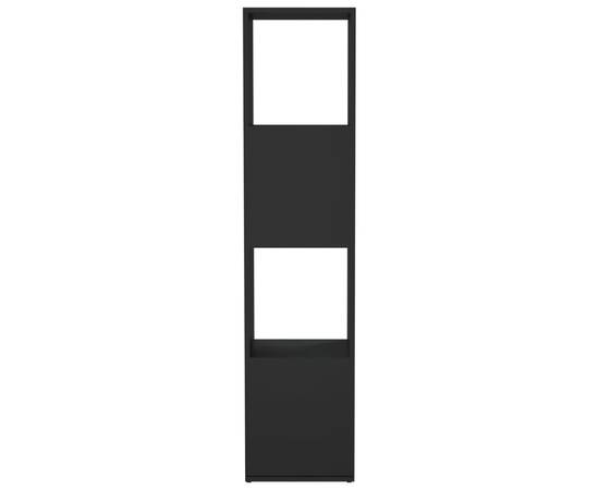 Dulap rotativ, negru, 34,5x34,5x147,5 cm, pal, 5 image