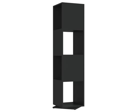Dulap rotativ, negru, 34,5x34,5x147,5 cm, pal, 2 image