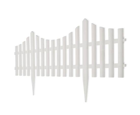 Gard pentru peluză alb 17 buc / 10 m, 6 image