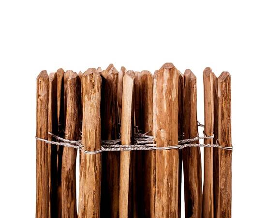 Gard din șipci, 120 x 250 cm, lemn de alun, 3 image