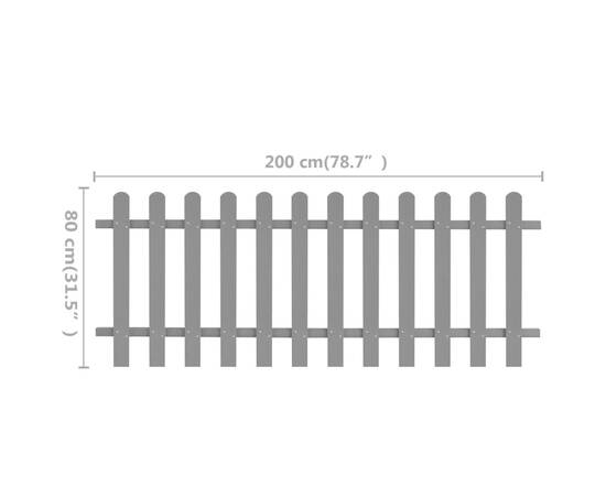Gard din șipci, 200 x 80 cm, wpc, 5 image