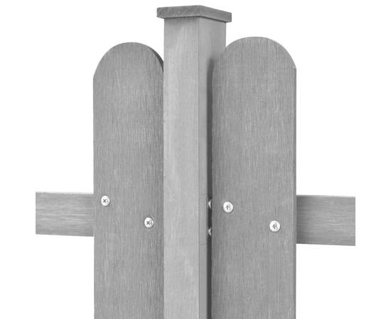 Gard din șipci cu stâlpi, 3 buc., 600x60 cm, wpc, 3 image