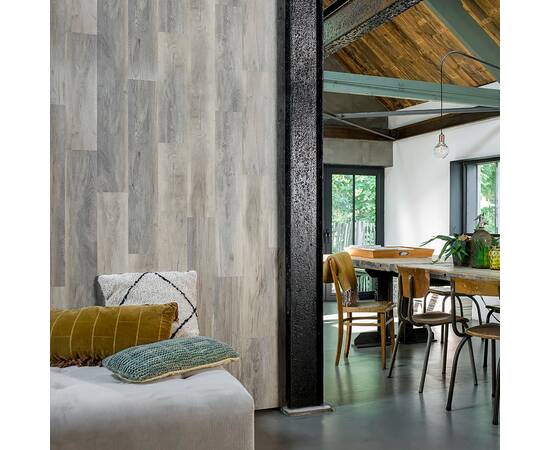 Wallart panouri perete aspect de lemn, decolorat, stejar tip hambar