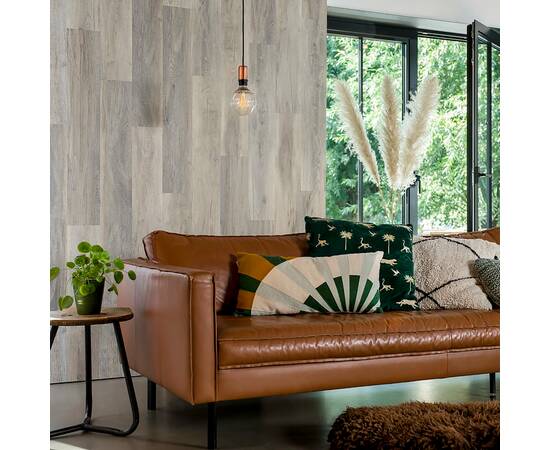 Wallart panouri perete aspect de lemn, decolorat, stejar tip hambar, 6 image
