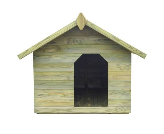 Cușcă câine de grădină, acoperiș detașabil, lemn de pin tratat, 2 image