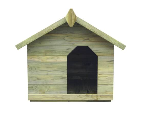 Cușcă câine grădină, acoperiș detașabil, lemn pin tratat, 2 image