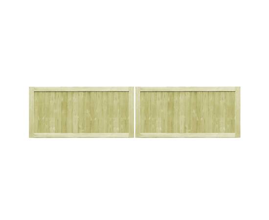 Porți de grădină, 2 buc., 300 x 75 cm, lemn de pin tratat, 2 image