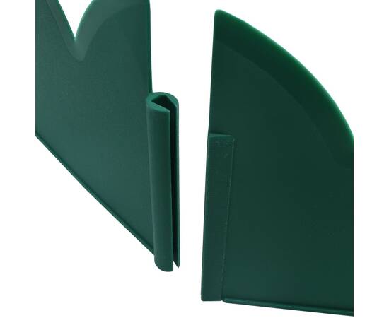 Borduri de gazon, 10 buc., verde, 65x15 cm, pp, 7 image