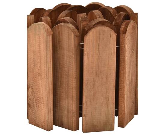 Rolă de bordură, maro, 120 cm, lemn de pin tratat, 2 image