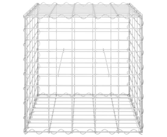 Strat înălțat cub gabion, 50 x 50 x 50 cm, sârmă de oțel, 3 image