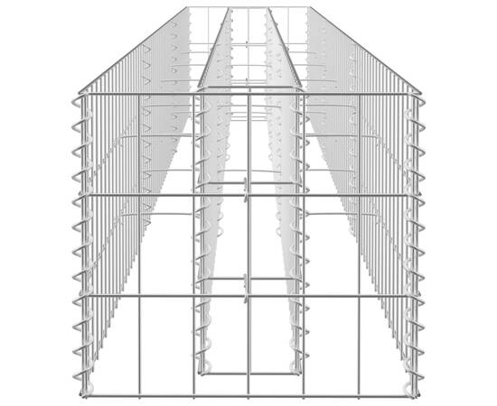 Strat înălțat gabion, 270 x 30 x 30 cm, oțel galvanizat, 5 image