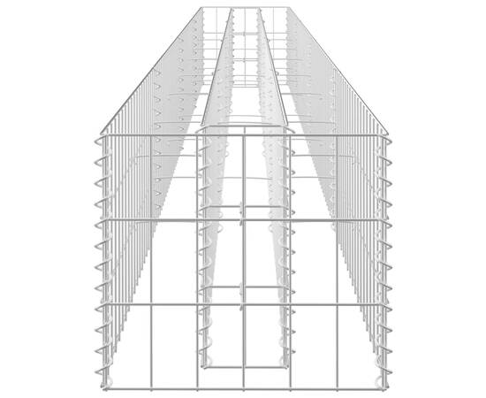 Strat înălțat gabion, 360 x 30 x 30 cm, oțel inoxidabil, 5 image