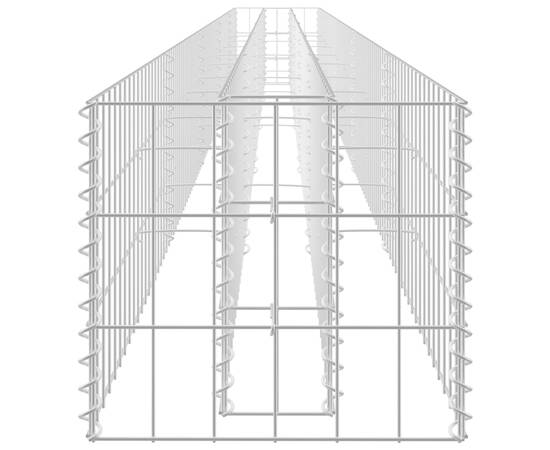 Strat înălțat gabion, 450 x 30 x 30 cm, oțel galvanizat, 5 image