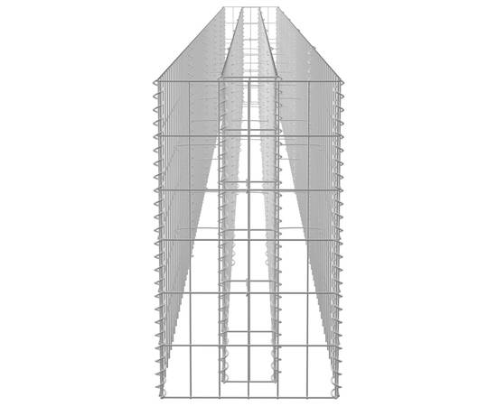 Strat înălțat gabion, 450 x 30 x 60 cm, oțel inoxidabil, 5 image