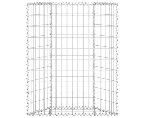 Strat înălțat gabion trapez, 80x20x100 cm, oțel galvanizat, 3 image