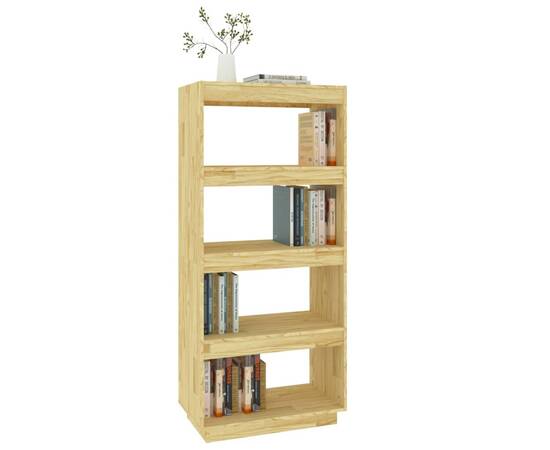 Bibliotecă/separator cameră, 60x35x135 cm, lemn masiv de pin, 4 image