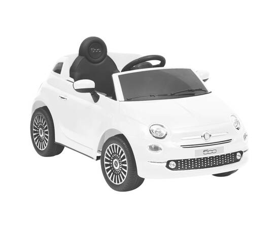 Mașină electrică pentru copii fiat 500, alb