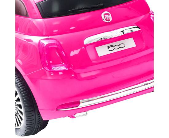 Mașină electrică pentru copii fiat 500, roz, 7 image