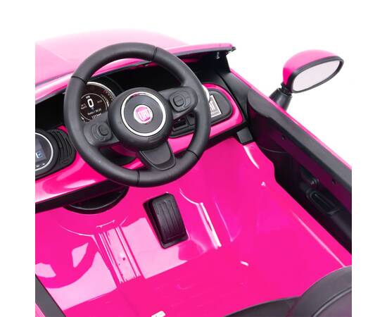 Mașină electrică pentru copii fiat 500, roz, 6 image