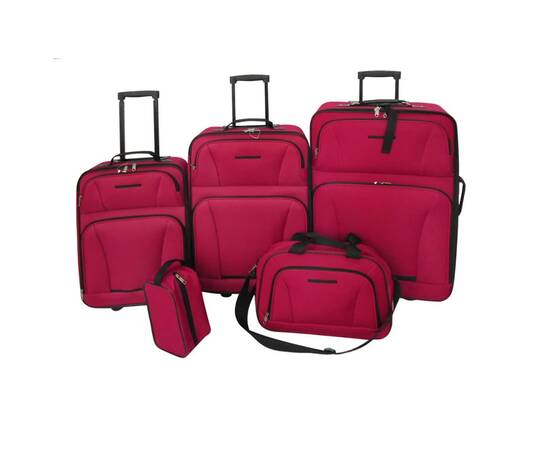 Set 5 bagaje/trollere roșu