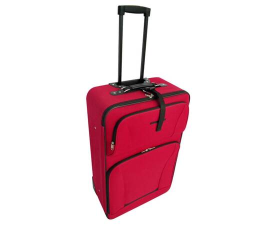Set 5 bagaje/trollere roșu, 3 image