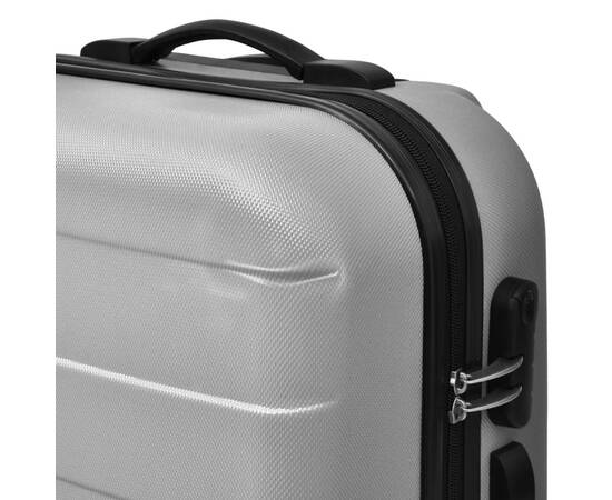 Set valize rigide argintii, 3 buc., 4 image