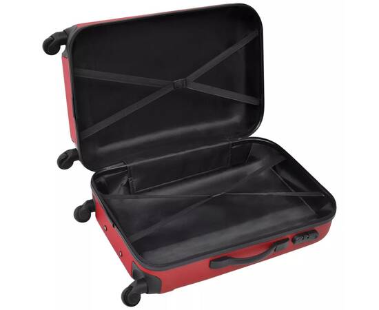 Set valize rigide roșii, 3 buc., 5 image
