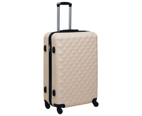 Set de valize cu carcasă rigidă, 2 piese, auriu, abs, 3 image