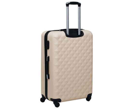 Set de valize cu carcasă rigidă, 2 piese, auriu, abs, 5 image