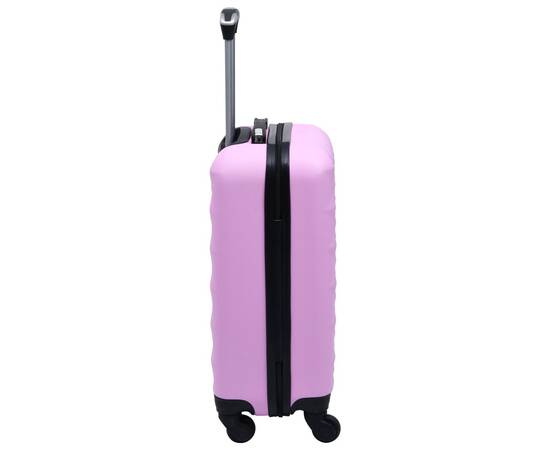 Set de valize cu carcasă rigidă, 2 piese, roz, abs, 8 image