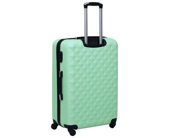 Set de valize cu carcasă rigidă, 2 piese, verde mentă, abs, 5 image