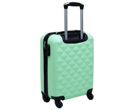 Set de valize cu carcasă rigidă, 2 piese, verde mentă, abs, 9 image