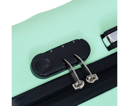 Set de valize cu carcasă rigidă, 2 piese, verde mentă, abs, 11 image